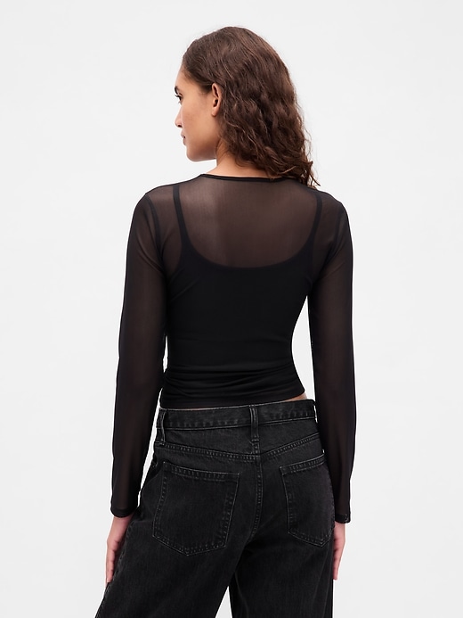 mesh crop t-shirt