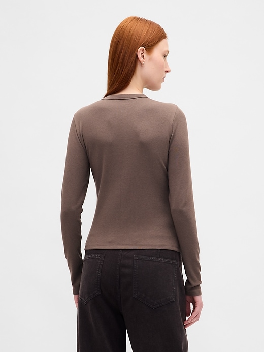 moderner rundhals-cardigan