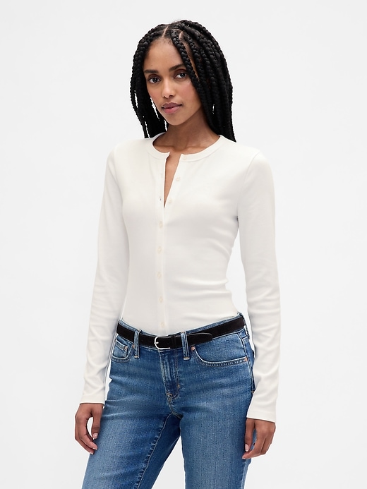 moderner rundhals-cardigan