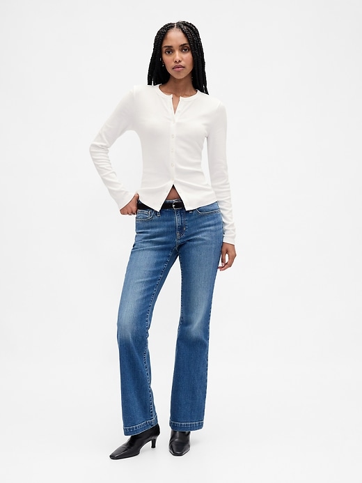 moderner rundhals-cardigan
