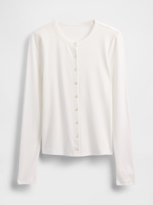 moderner rundhals-cardigan