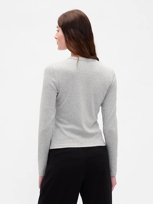 moderner rundhals-cardigan