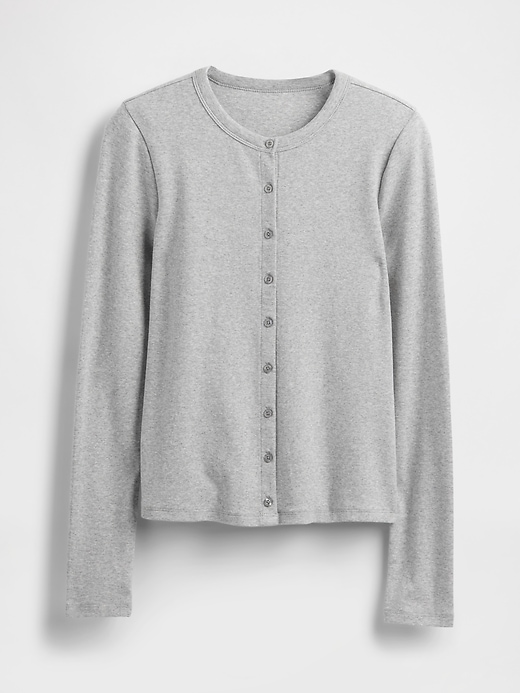moderner rundhals-cardigan