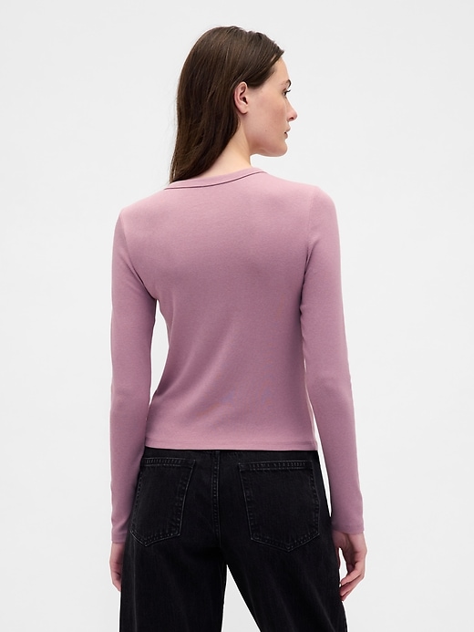 moderner rundhals-cardigan