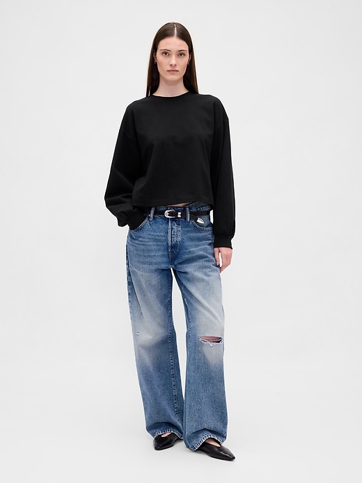 schweres crop-sweatshirt