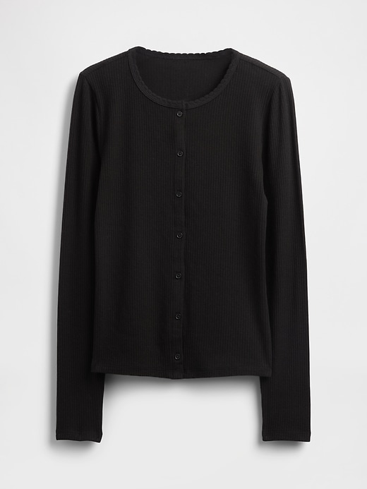 pointelle-strickjacke