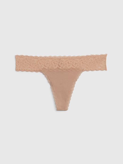 bio-stretch-baumwoll-tanga mit spitzenbesatz