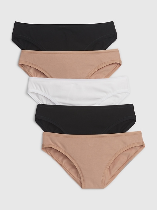 bikini aus bio-stretch-baumwolle 5er-pack