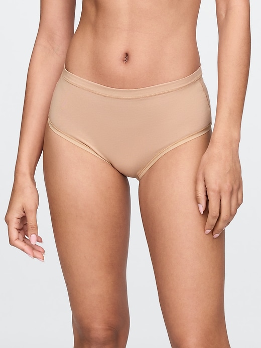 bikini mit hohem bund aus bio-stretch-baumwolle
