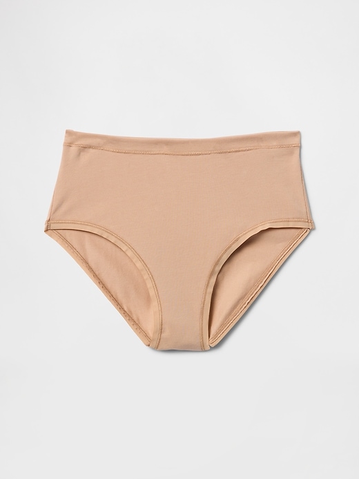 bikini mit hohem bund aus bio-stretch-baumwolle