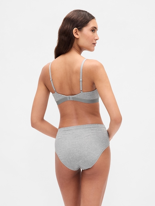 bikini mit hohem bund aus bio-stretch-baumwolle