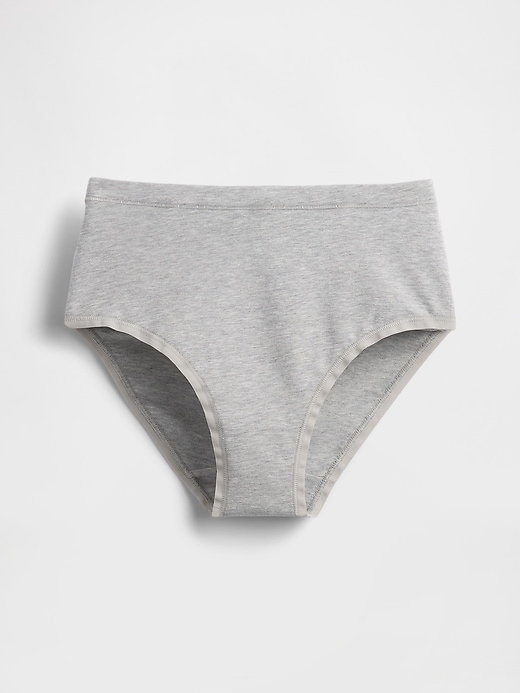 bikini mit hohem bund aus bio-stretch-baumwolle