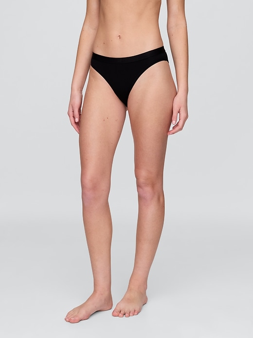 bikini aus bio-stretch-baumwolle mit logo