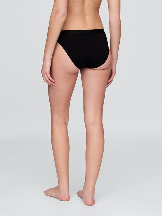 bikini aus bio-stretch-baumwolle mit logo