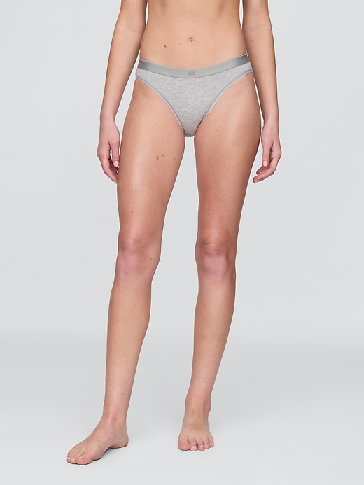 bikini aus bio-stretch-baumwolle mit logo