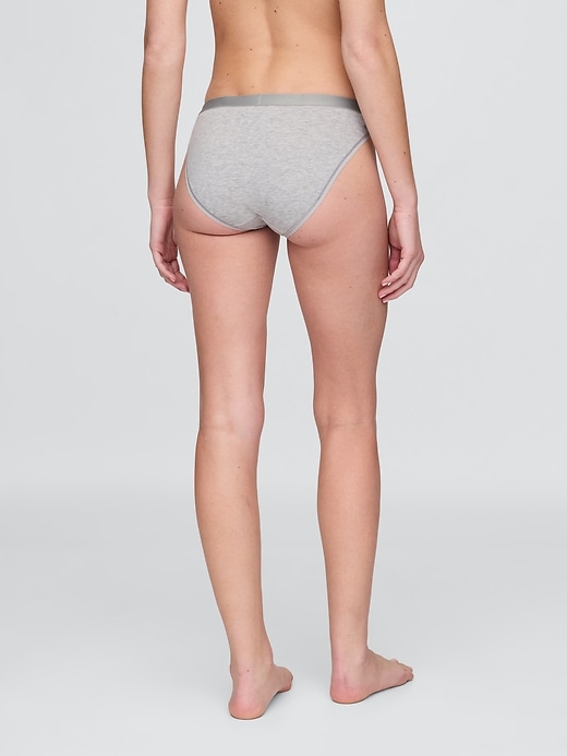 bikini aus bio-stretch-baumwolle mit logo