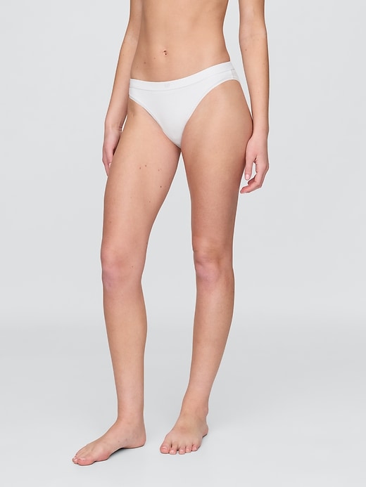 bikini aus bio-stretch-baumwolle mit logo