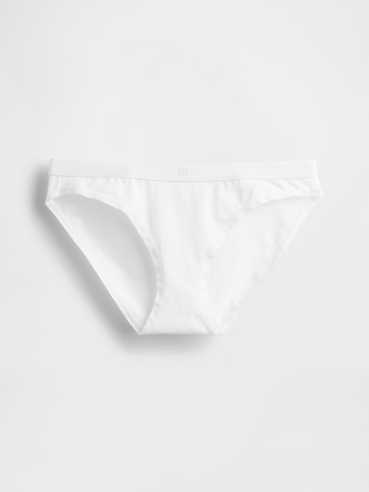 bikini aus bio-stretch-baumwolle mit logo