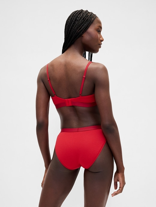 bikini aus bio-stretch-baumwolle mit logo