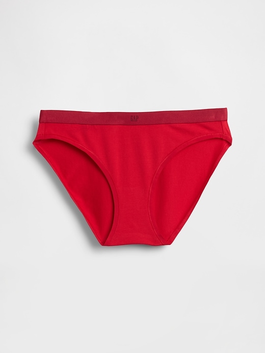 bikini aus bio-stretch-baumwolle mit logo