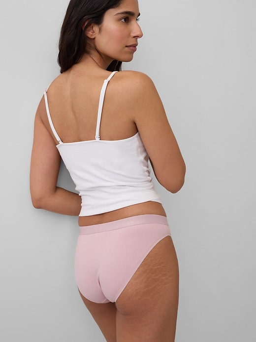 bikini aus bio-stretch-baumwolle mit logo