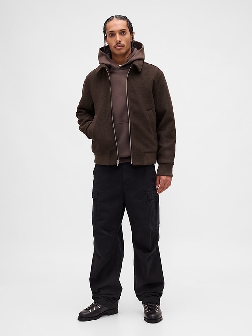 bomberjacke aus wollmischung