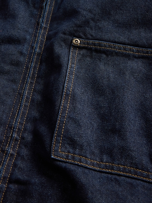 arbeitsjacke mit jeansfutter und reißverschluss