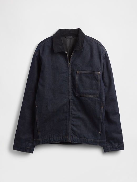 arbeitsjacke mit jeansfutter und reißverschluss