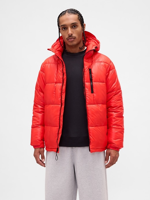 recycelte schwere steppjacke
