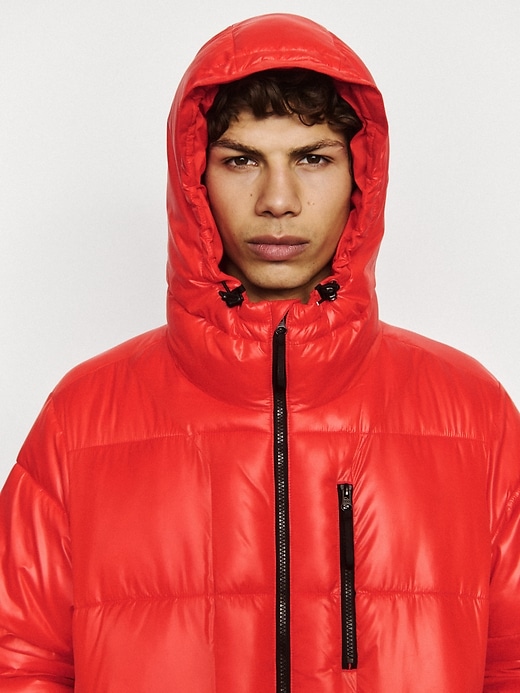 recycelte schwere steppjacke