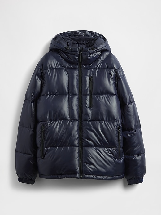 recycelte schwere steppjacke