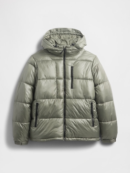 recycelte schwere steppjacke