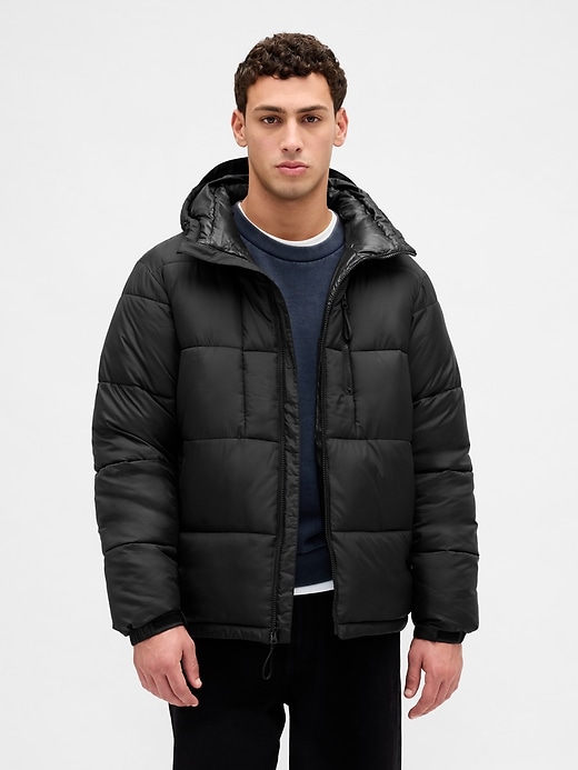 recycelte schwere steppjacke