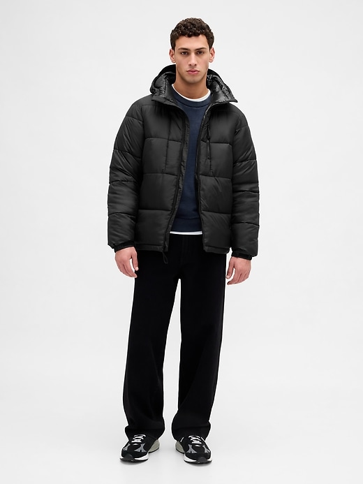 recycelte schwere steppjacke