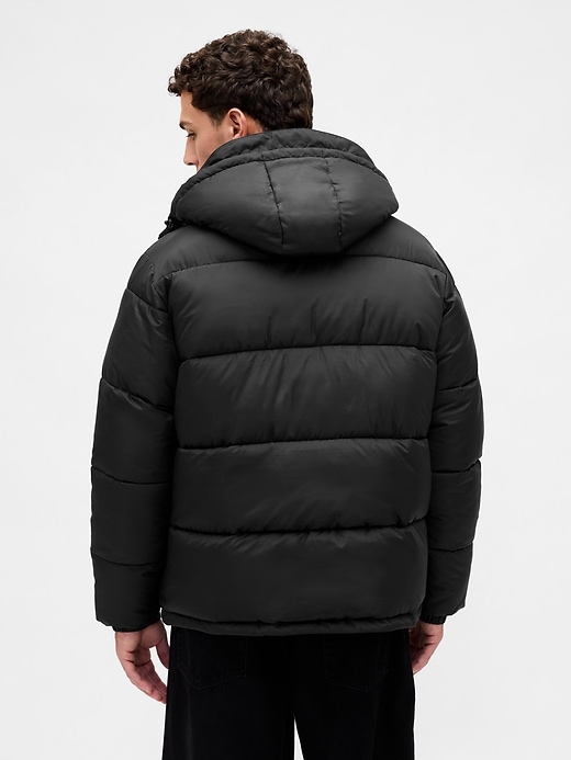 recycelte schwere steppjacke