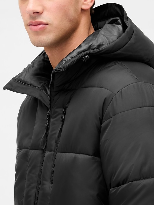 recycelte schwere steppjacke