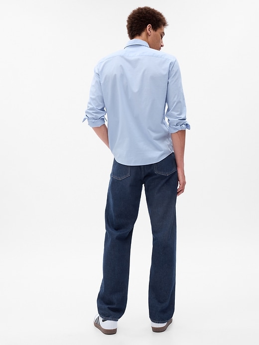 jeans aus bio-baumwolle mit knopfleiste im original-90er-jahre-stil gerader schnitt