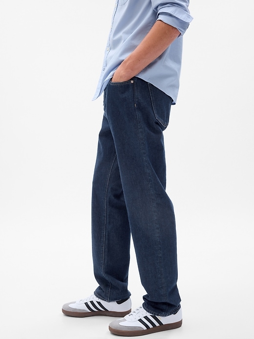 jeans aus bio-baumwolle mit knopfleiste im original-90er-jahre-stil gerader schnitt