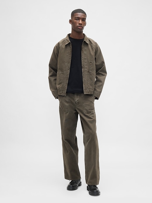 canvas baggy carpenter jeans