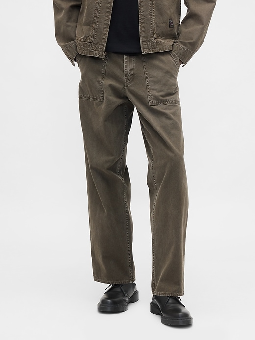 canvas baggy carpenter jeans