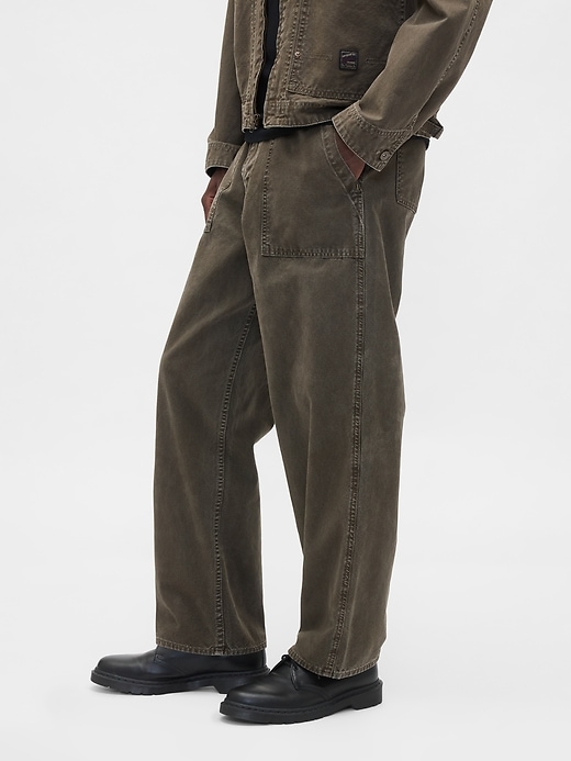 canvas baggy carpenter jeans