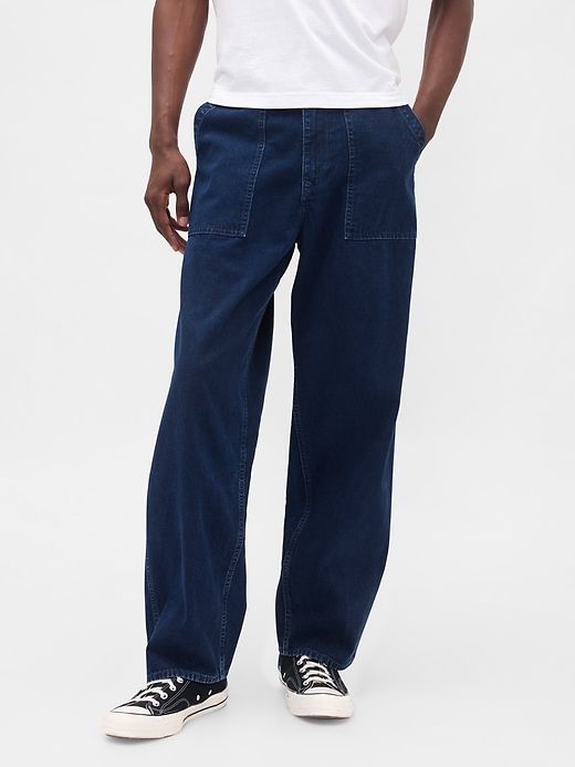 canvas baggy hose jeans