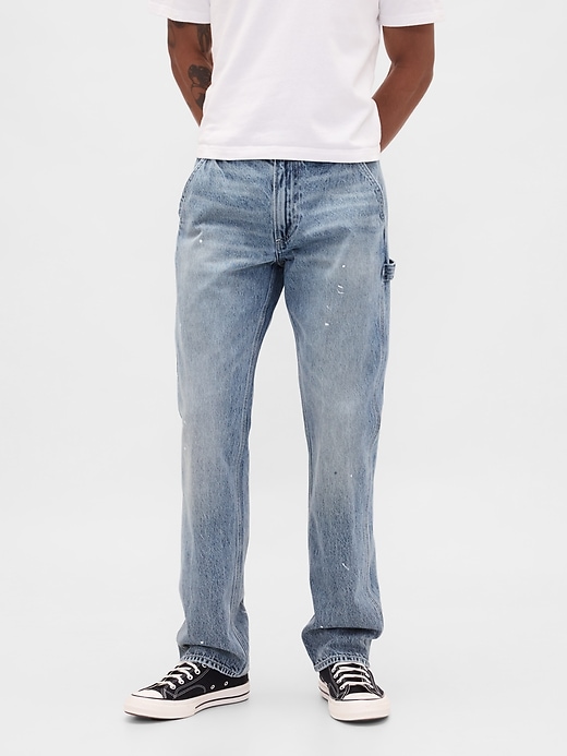 entspannte gerade geschnittene carpenter-jeans