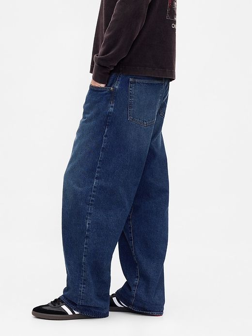 stranger things extra baggy jeans mit flanellfutter für erwachsene