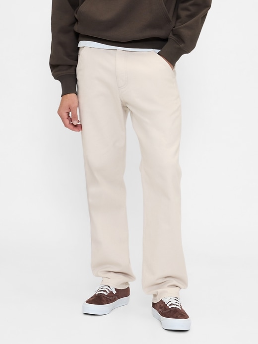 entspannte gerade geschnittene utility-khakis