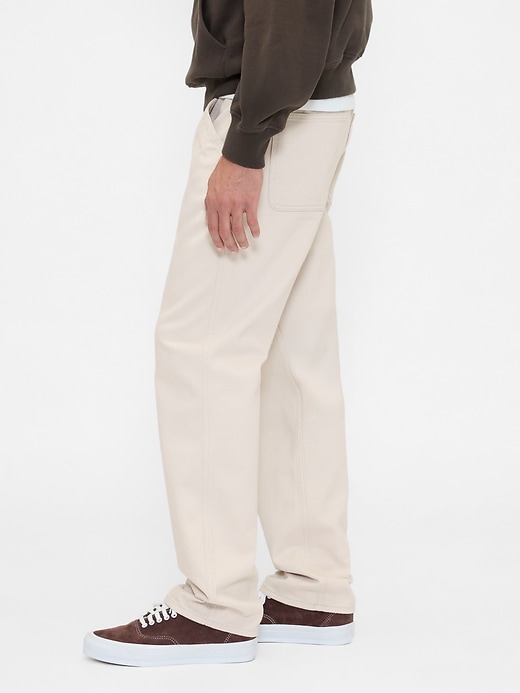 entspannte gerade geschnittene utility-khakis