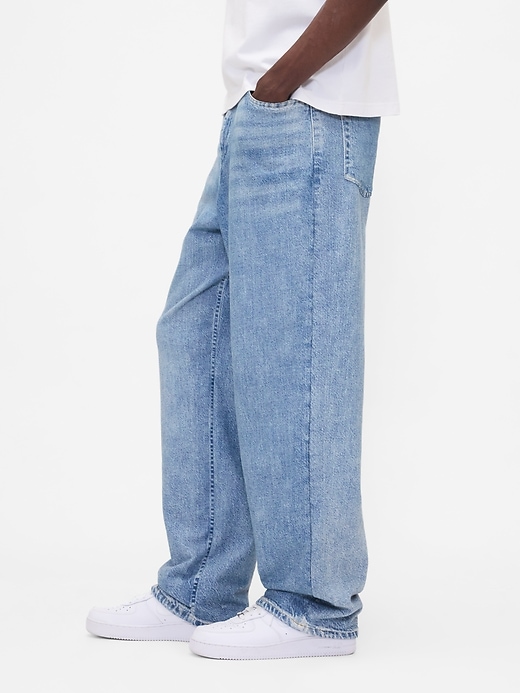 gap × bÉis strick-denim-baggy-jeans