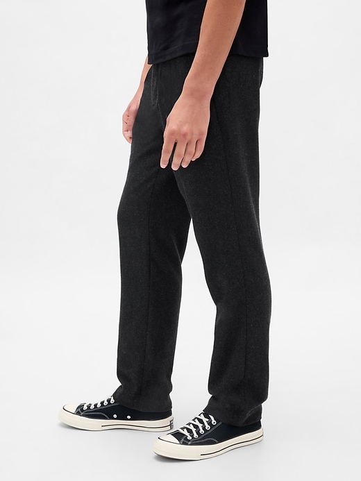 lässige gerade geschnittene hose aus wollmischung