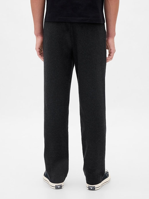 lässige gerade geschnittene hose aus wollmischung