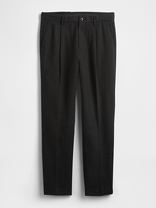 lässige gerade geschnittene hose aus wollmischung